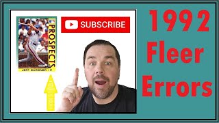 1992 Fleer Baseball Errors!