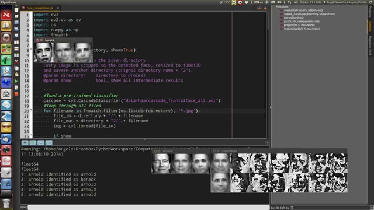 Face detection and recognition: a toy example