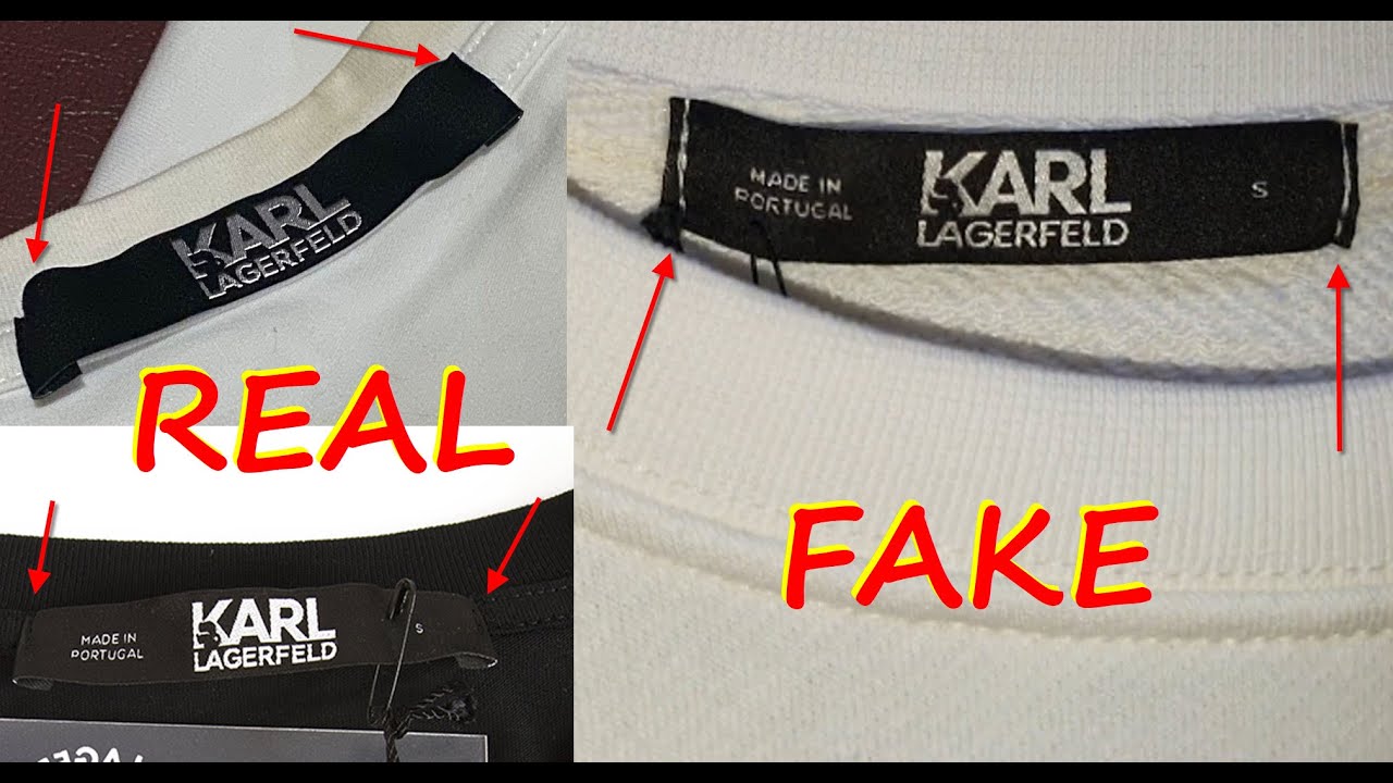 Karl Lagerfeld T shirt real vs fake review. How to spot counterfeit ...