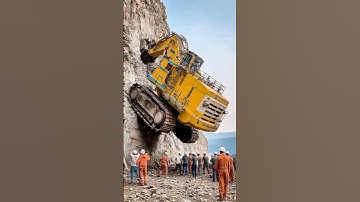Future Robots : How an excavator climbs a cliff terrain