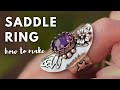 The EASIEST WAY! How to make a SADDLE ring | Ring making tutorial