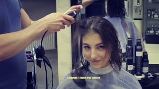 Messy brunette bob to buzzcut makeover in salon (HD remaster)