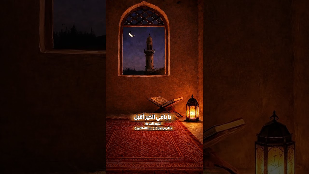 يا باغي الخير أقبل . الشيخ العلامة صالح بن فوزان بن عبد الله الفوزان .