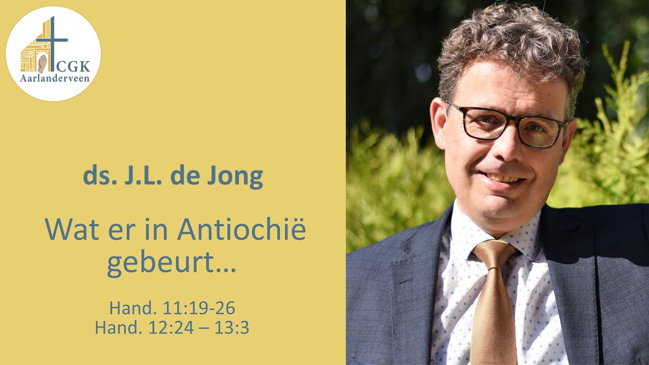 09-07-2023 - middag - ds. J.L. de Jong - YouTube