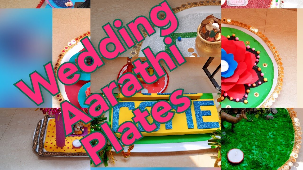 Aarathi Plates idea wedding Aarathi plate Plate decoration YouTube