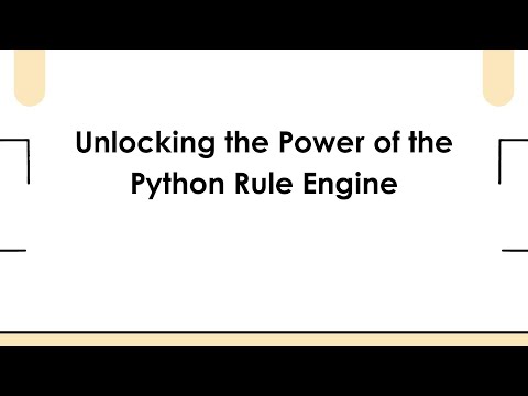 Unlocking the Power of the Python Rule Engine