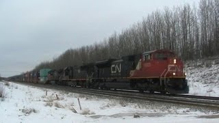 CN Train Spotting: CN 8823 IC 1021 & CN 2167 Leads CN 116 East At Mile 35.37 4/19 2/18/13 CN Train Spotting: CN 8823 IC 1021 & CN 2167 Leads CN 116 East At Mile 35.37 4/19 2/18/13