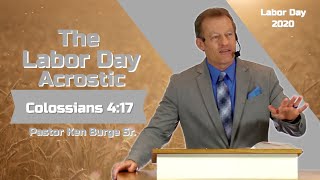 Labor Day: Labor Acrostic - Colossians 4:17