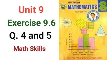 #Maths Class 8 | Unit 9 | Exercise 9.6 | Q 4 and 5 | Sindh Textbook board