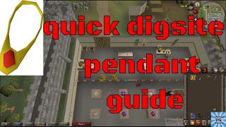 OSRS-QUICK DIG SITE PENDANT GUIDE