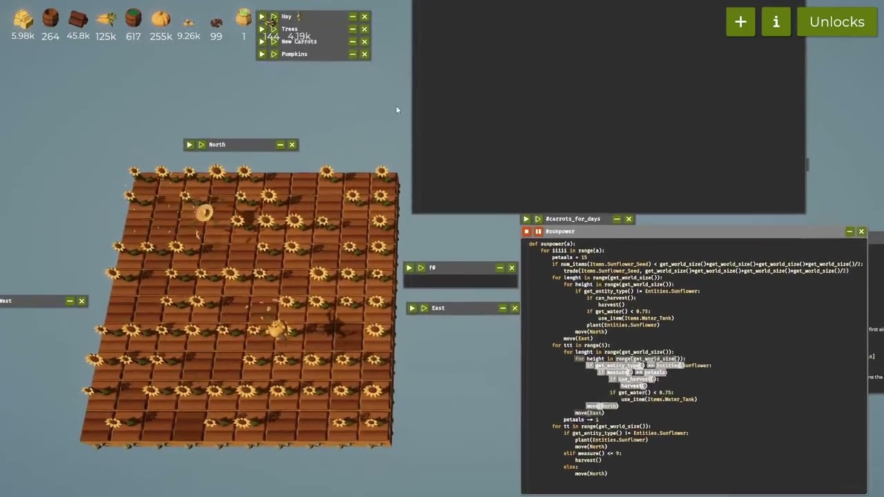 The Farmer Was Replaced - Apprendre Python en farmant - ep.5
