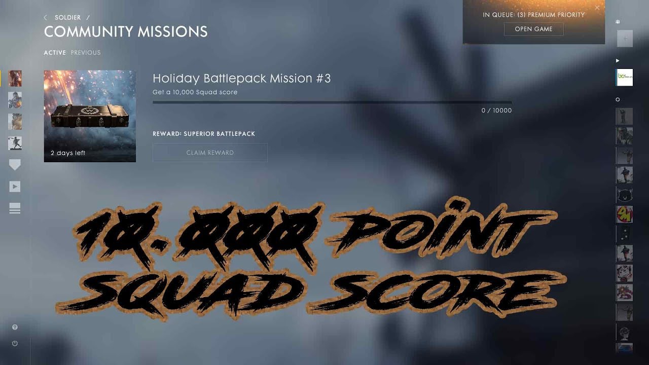 Battlefield 1 Holiday Battlepack #3  10.000 squad points