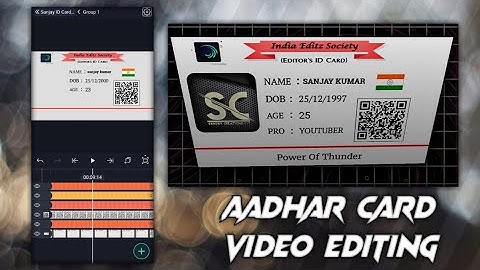 New Viral Trending Identity Card Video Editing Alight Motion | Adhar Card Editing Preset