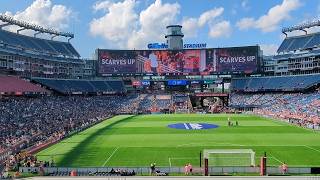 Walking Gillette Stadium in Foxborough Massachusetts