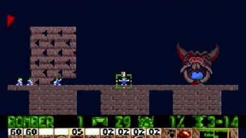 Lemmings Genesis/Mega Drive Walkthrough: Tricky Level 20