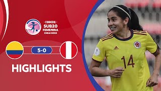 CONMEBOL Sub20 FEM 2022 | Colombia 5-0 Perú| HIGHLIGHTS