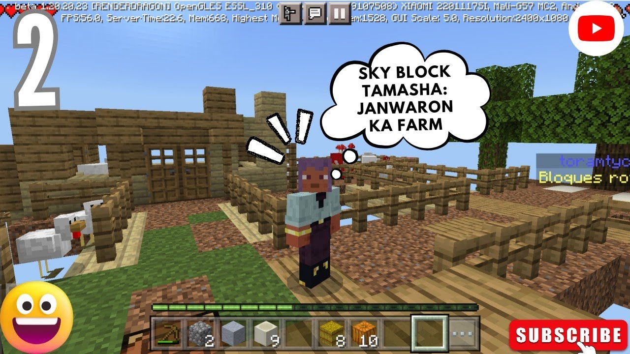 minecraft-pe-sky-block-challenge-2-building-a-farm-youtube