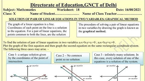CLASS-10|Solution of Doe Maths worksheet-18|Date-16/8/21| graphical method|English medium