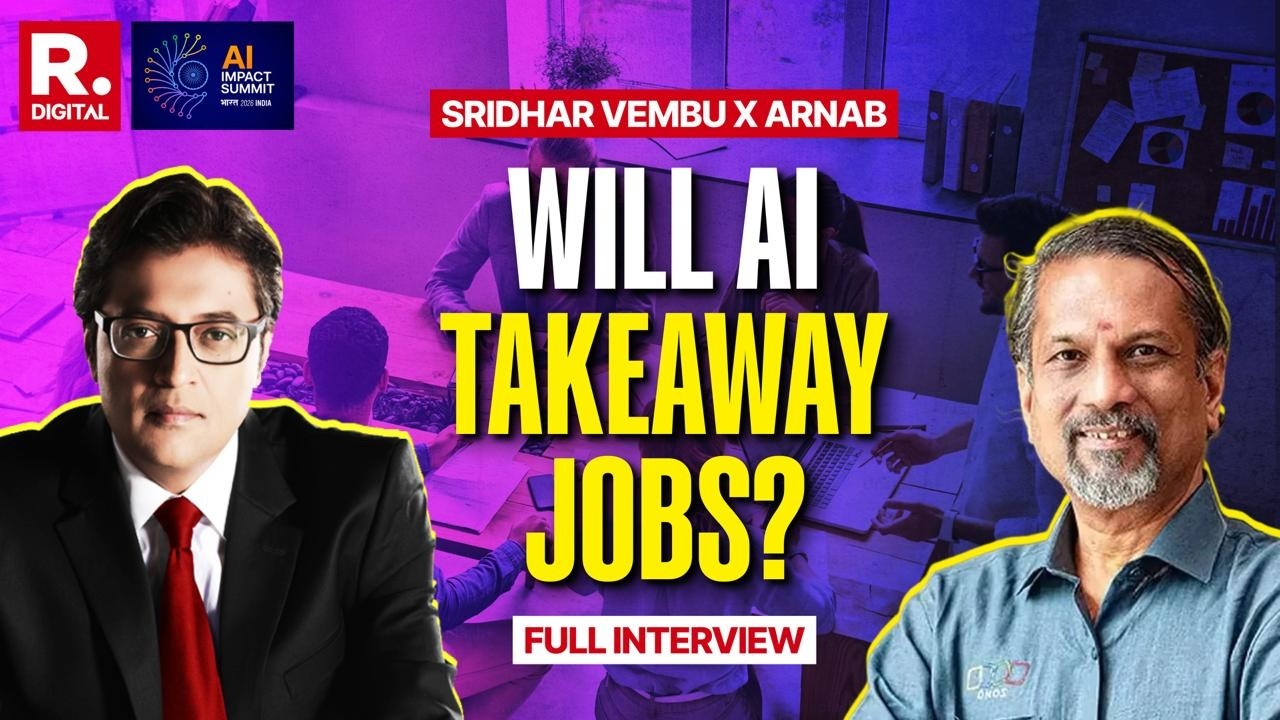 Sridhar Vembu X Arnab: Will AI Take Away Jobs? ZOHO Founder On What Future Has In Store