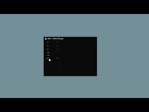 Neo ImGui Design - Example 3 (Project menu)