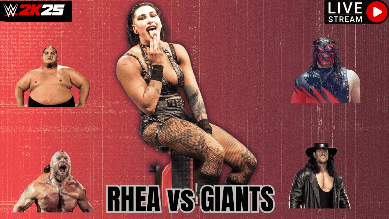 Rhea Ripley vs Super Heavyweights | WWE 2K25 Legend Difficulty