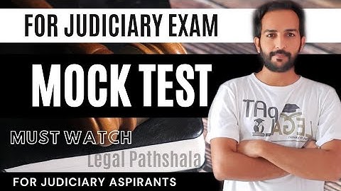 Mock Test For Judiciary Exam by Legal Pathshala | MPJS | Haryana Judiciary Exam | RJS Exam | DJS