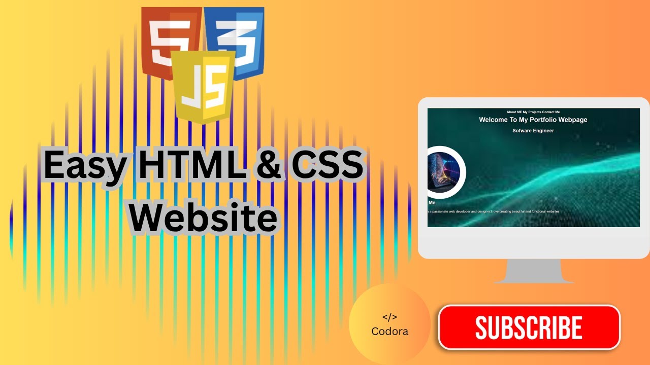 Create a Simple HTML & CSS Portfolio Website (Step by Step!) - YouTube