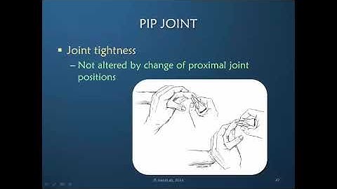 Obstinate PIP Joint: Part 5 of 12:  Evaluating PIP Joint Tightness