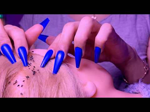 ASMR Scalp, ASMR Plucking So Many Black Things on your Hair, Relaxing Scalp Massage🌙 (2 Parts)