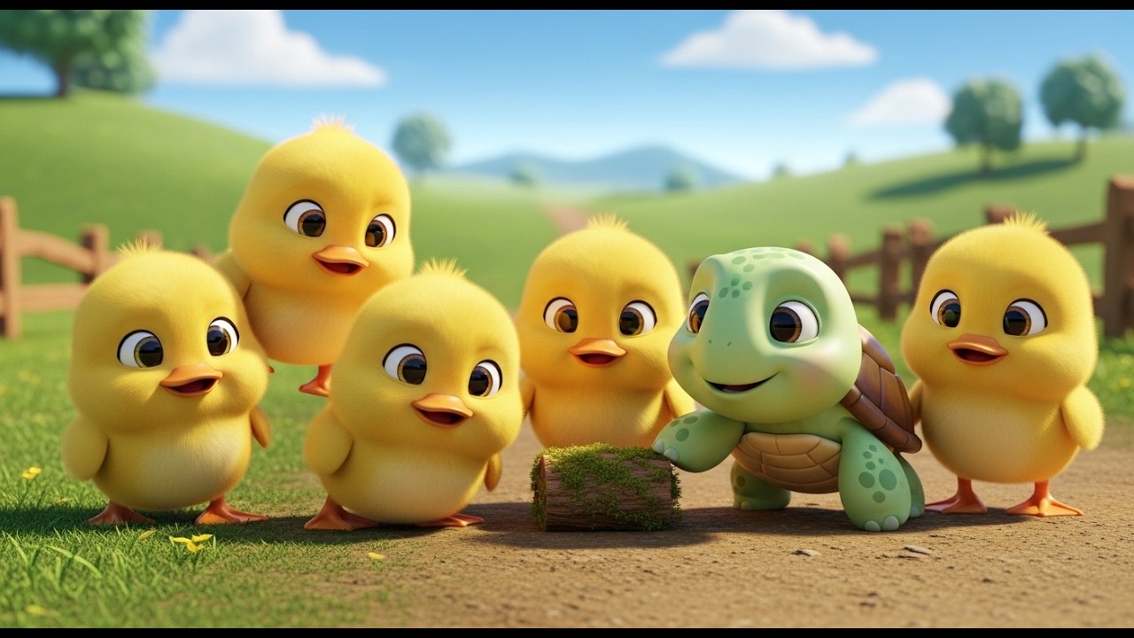 Five Little Ducks – Big Challenge with Turtle! | Fun Counting Song for Kids | Animal Adventure