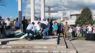 Maximiliano Wesner encabezó el acto por el 44º aniversario de la Guerra de Malvinas
