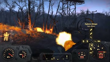 Fallout 4 Minigun (Never Ending & Explosive Effect)