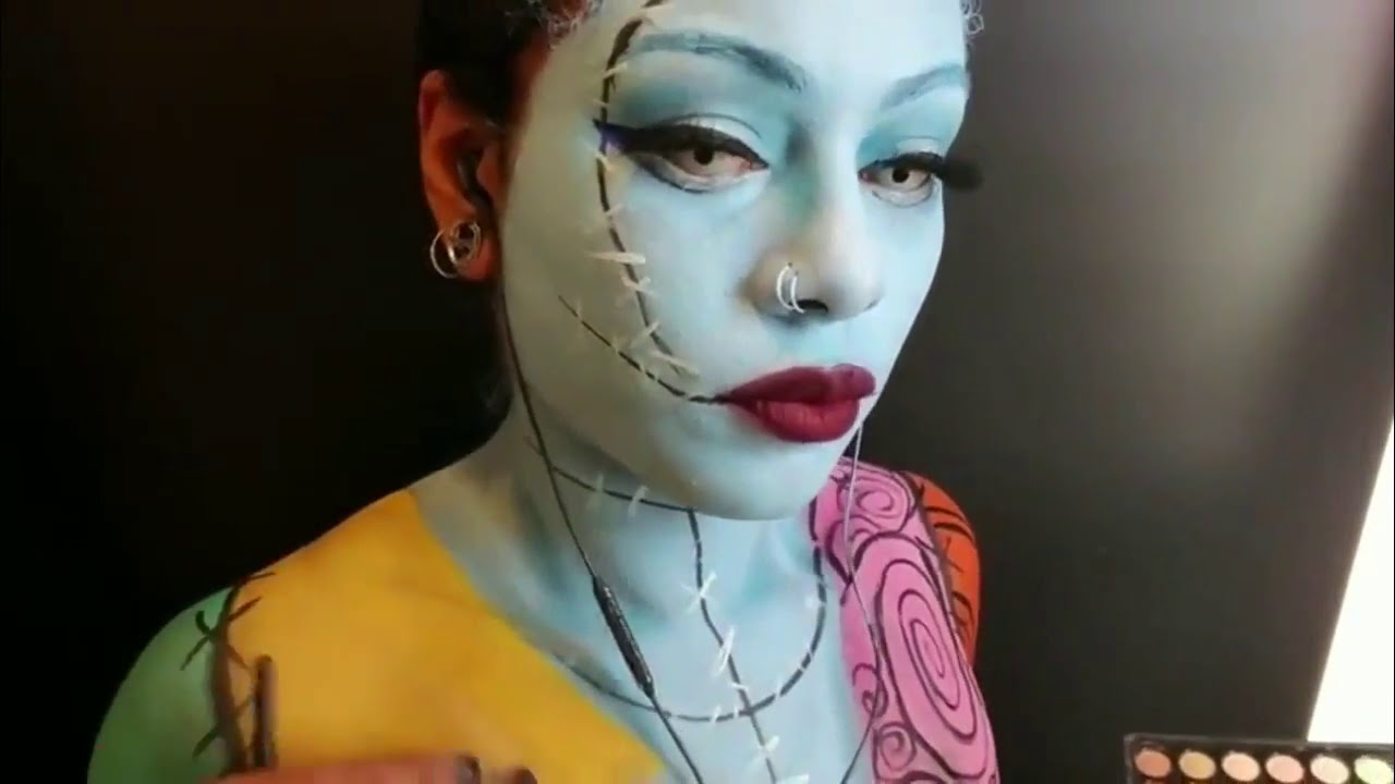 Makeup Tutorial Sally Body Paint Nightmare Before Christmas
