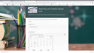 Reporting and Analysis request form