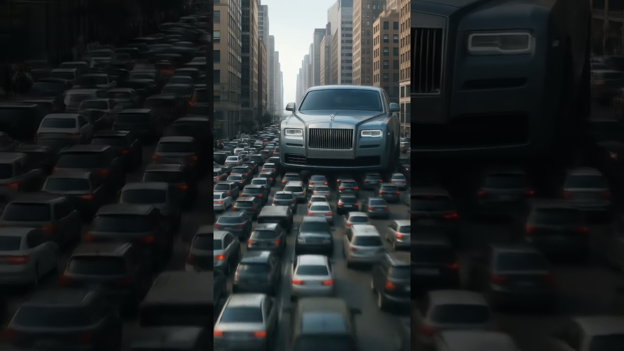 World’s Biggest Rolls Royce Blocks the Entire City—3d Animation in 4k
