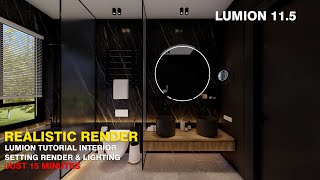 Tutorial Lumion 11.5 - Tutorial 40 - Setting Render & Lighting Interior Bathroom