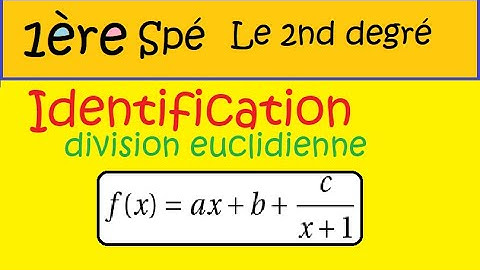 Première spé Maths   Méthode d