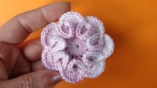 Вязание цветка Crochet flower pattern Вязание крючком 74(Вязание цветка Crochet flower pattern Чтобы получать новые видео подпишись! Подписка на емайл тут http://feedburner.google.com/fb/a..., 2015-06-05T08:10:27.000Z)