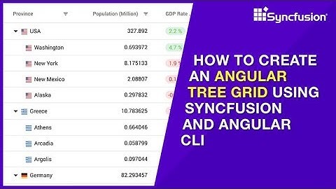 Create an Angular TreeGrid Using Angular CLI and Schematics