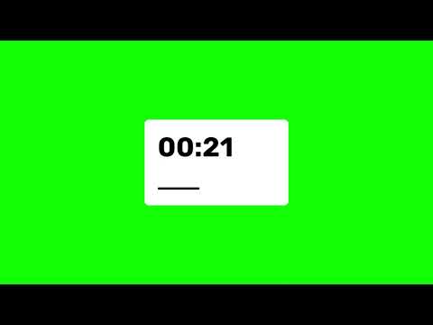 Countdown Timer | Green Chroma - 60 seconds [White Square] - ¡SFX included!