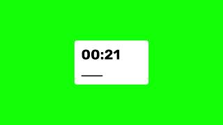 Countdown Timer | Green Chroma - 60 seconds [White Square] - ¡SFX included!
