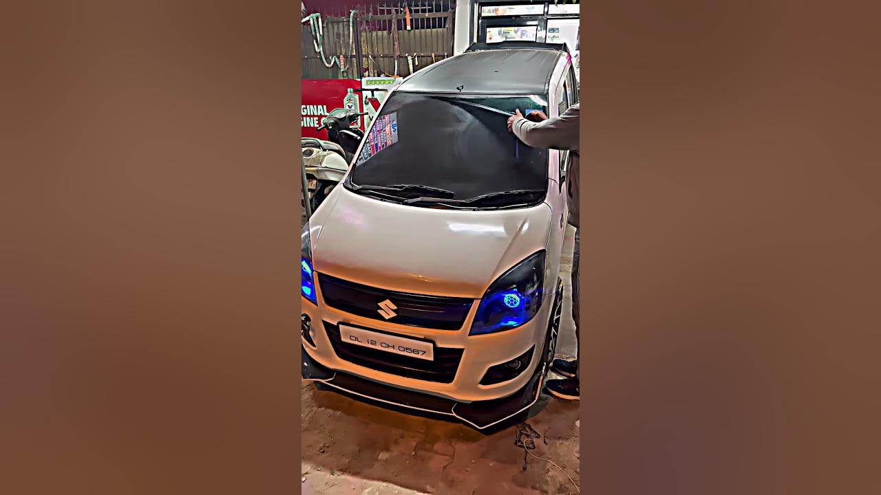 modified Wagonr frant body and mirror #carvideo #car #carhub #shorts #modifiedcar #wagonr #scorpio