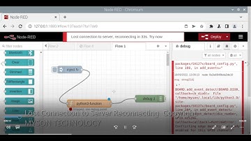 Lost connection to server Node RED