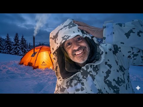 😜 A PERFECT Night in the Snow ☃️ (fire, cinema and coffee in the mountains)