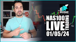 My Nas100/NQ Futures Live Trades Today 01-05-2024 | RISE Trading Strategy