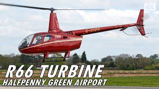 Robinson R66 Turbine Landing, Start up and Takeoff - Halfpenny Green Airport