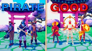 GOOD TEAM vs PIRATE TEAM  Totally Accurate Battle Simulator | TABS