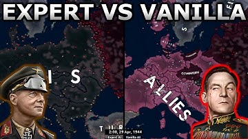 Vanilla AI vs Expert AI! Which is better? | HOI4 Double Timelapse