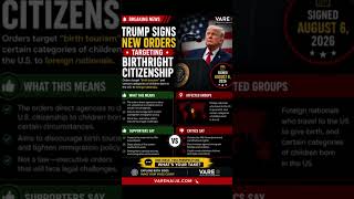 Trump Signs New Orders Targeting Birthright Citizenship #shorts