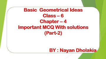 Quiz(Test yourself)/Class 6 Maths/ Chapter -4 / Basic Geometrical Ideas/NCERT/ Important questions.